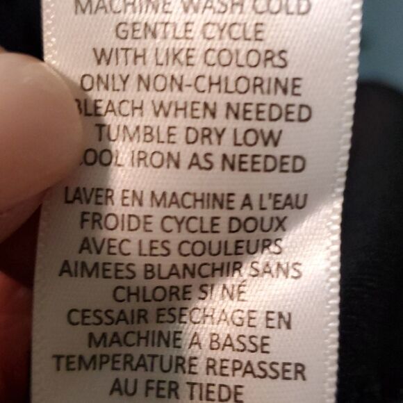 NWT lace satin black‎ blouse. By love _Fire. Size large. Sexy Scalloped hem. - Picture 12 of 12